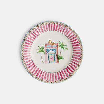 Assiette à dessert en porcelaine Sariska rose